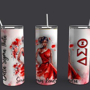 Delta Sigma Theta Personalized 20 oz Tumbler PRETTY SOROR Design Gift